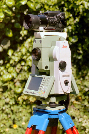 Fuji Digital camera on a Leica TPS1205
