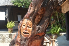 Carvings on the Tree at Kande Beach