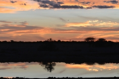 Etosha - Sunset Over The Okaukuejo Waterhole