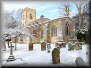 St Mary's Chiuch, Easton Neston, in the Snow