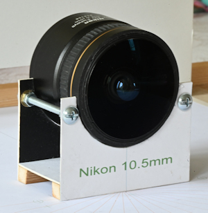 Determination of the No Parallax Point or Nodal Point of a Lens Using a Laser - Nikon 10.5mm Lens Cradle