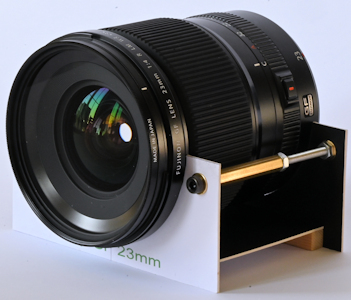 Determination of the No Parallax Point or Nodal Point of a Lens Using a Laser - Fujinon GF 23mm Lens Cradle