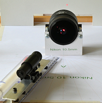 Determination of the No Parallax Point of a Lens Using a Laser