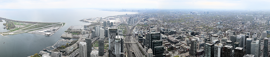360° Panorama of the CN (Canadian National) Tower in Toronto