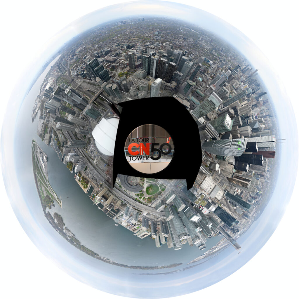 360° Panorama of the CN (Canadian National) Tower in Toronto